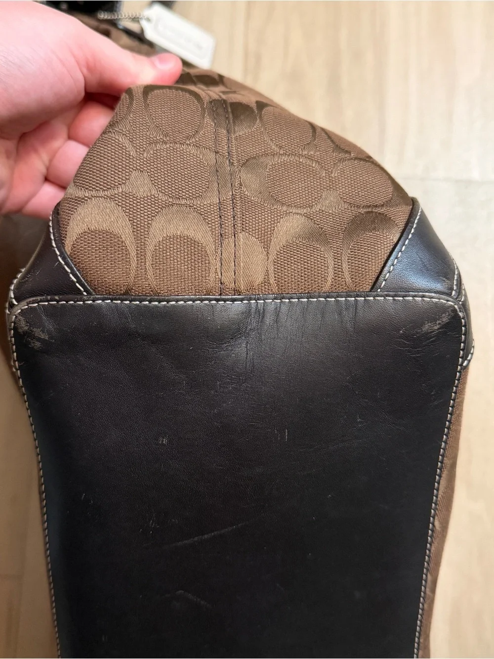 Coach Signature Canvas Hobo Bag in Brown/Tan